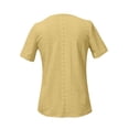 thumbnail image 4 of LIZUOJUNF Dresses for Women Round Neck Short Sleeve Blouses Casual Loose Flowy Summer Tops Going Out Shirts with Button Details, 4 of 5
