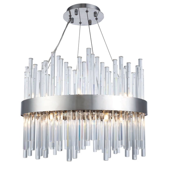 Elegant Lighting Dallas 14 Light Royal Cut Crystal Chandelier in Chrome