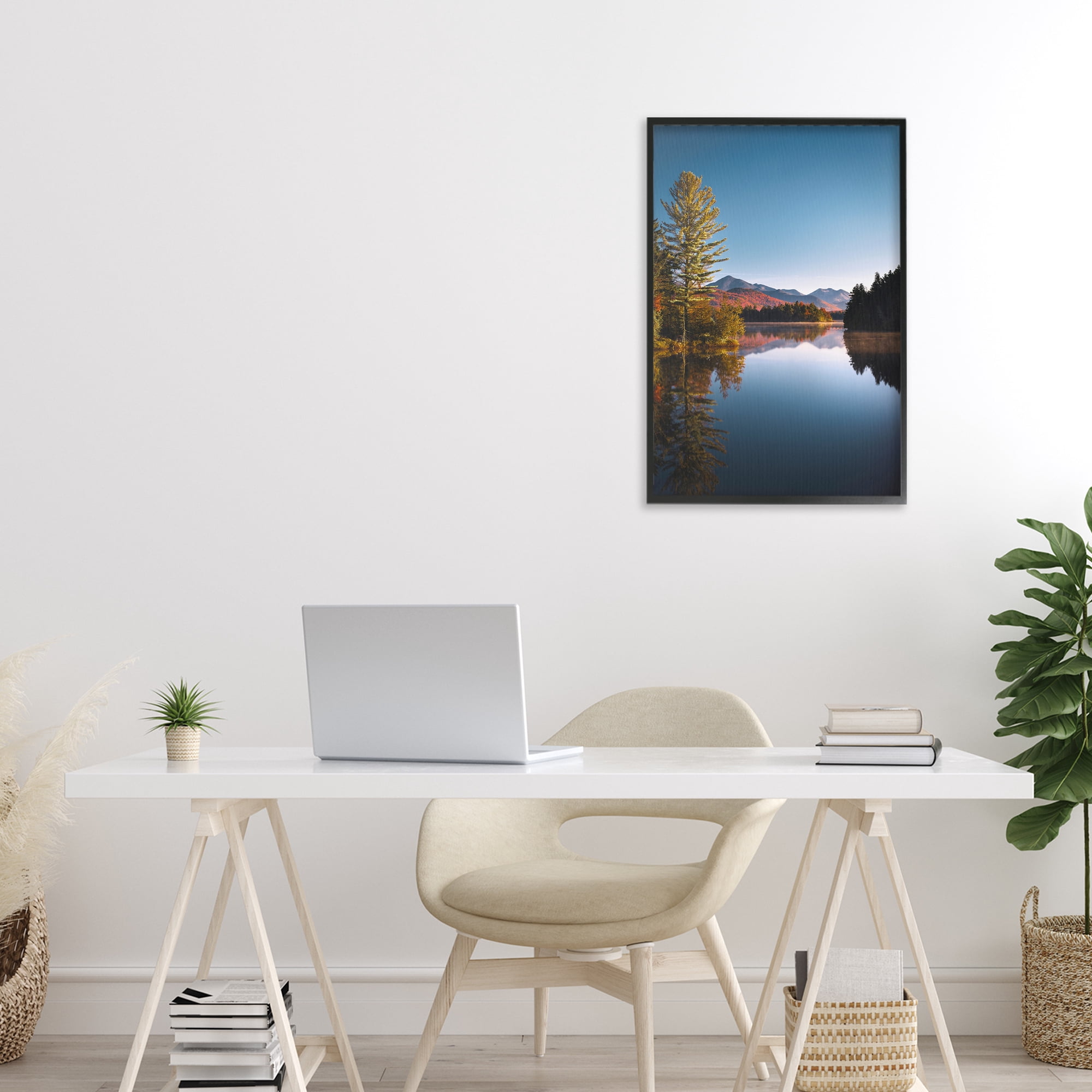 Stupell Industries Autumn Morning Wilderness Black Framed Giclee Art, design by Jonathan Zaharek