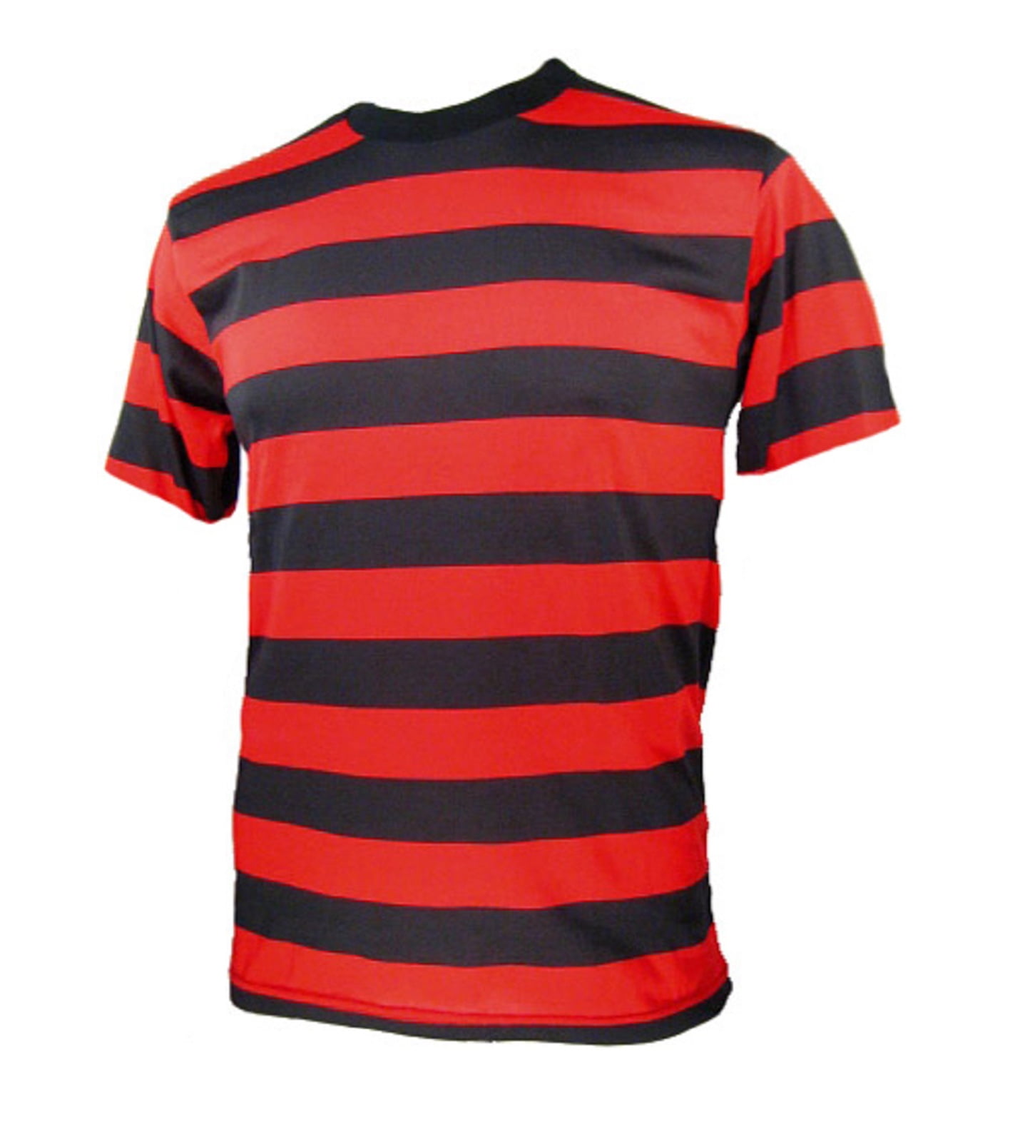 Short Sleeve Striped Shirt Men's Red Black - Walmart.com