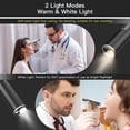 thumbnail image 6 of 3 Rechargeable Penlights with Pupil Gauge & Ruler, LED Pen Lights for Nurses Doctors, Warm/White Light, Black, 6 of 8