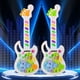 thumbnail image 1 of Juguetes de piscina, juguetes para bebés, juguetes para niños pequeños, juguete electrónico musical de mano, guitarra iluminada, cuatro efectos de sonido, juguetes y regalos para niños y niñas, colore, 1 of 9