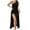 Black, variant on successthop Off The Shoulder Dresses for Women Summer Elegant Solid Sleeveless Ladies Split Slim Evening Party Dress L