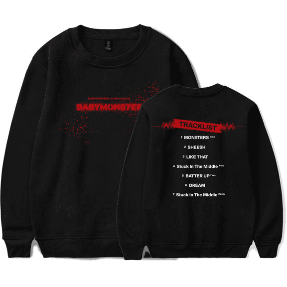 Babymonster Merch Sweatshirt New Album Babymons7er Long Sleeve Kpop Hoodie Fashion Sport Men Women Tracksuit Pullover Coat