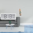 thumbnail image 2 of Reloj de pared digital multiusos con pantalla de temperatura y humedad, figura decorativa de María para oficina y dormitorio., 2 of 8
