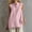 Pink, variant on Xdegoge Cotton Linen Tops for Women V Neck Stand Collar Button Down Sleeveless Tunic Tank Top Relaxed Fit Casual Office Fashion Trendy Travel Blouses