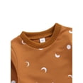 thumbnail image 5 of Kids Winter Newborn Baby Boy Cute Outfits Moon Print Clothes Set Infant Long Sleeve Cotton Sweatshirt Tops, 5 of 7