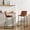 Brown, variant on ZUNMOS Bar Stools Set of 2, Counter Height Bar Stools with Back, 30 Inch Armless Industrial Faux Leather Barstools with Metal Legs and Footrest for Home Office Kitchen
