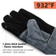 thumbnail image 3 of Guantes de cuero para soldador, guante de barbacoa de 40 cm para parrilla, barbacoa, cocina, horno, chimenea, jardinería, 3 of 5