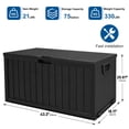 thumbnail image 5 of ZEUKMXOO 75 Gallon Outside Deck Box,Waterproof UV-Resistant Storage Bin for Cushion, Pillows, Suitable for Outdoor, Indoor (Black), 5 of 7