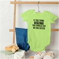 thumbnail image 4 of Pretty See Big Sister Siblings Bodysuit Jumper Girls Infant Baby Brisco Brands 18M, 4 of 6