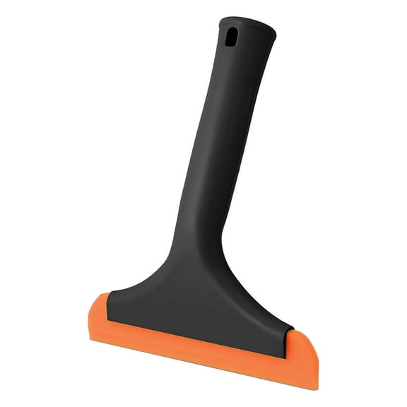 All-Purpose Silicone Squeegee - Long Handle for Car Windows, Bathroom Glass & Mirrors - 6-inch Rubber Blade