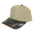 thumbnail image 2 of Mens Low Crown 2 Tone Camouflage Bill Hunting Cap Khaki Body, 2 of 4