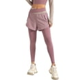 thumbnail image 3 of CAIXIA Women Skirted Full Length Leggings with Pockets,Tennis Skorts Skirts with Leggings Yoga Skorts, 3 of 7