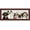 Dark Brown, variant on 14x40 Black Wood Picture Panoramic Frame - UV Acrylic, Foam Board Backing, Hanging Hardware