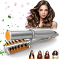 thumbnail image 1 of 2 in 1 Hair Straightener and Curler with Adjustable Heat, Fast Heating Iron for Styling Short and Long Hair, 1 of 4