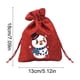 thumbnail image 3 of Bolsas de regalo navideñas de lino | Bolsita navideña con dibujos animados para manzanas y dulces, 3 of 7