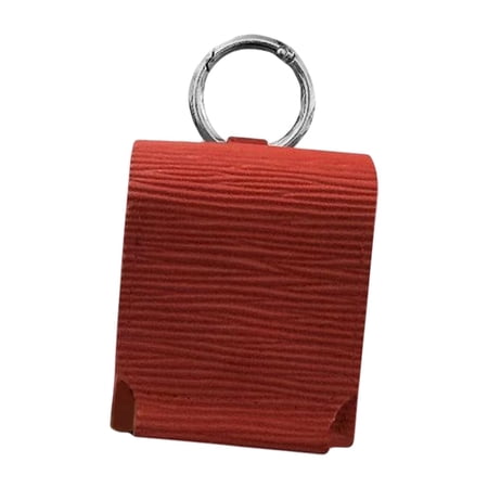 TTETTZ Golf Ball Bag with Loop Buckle PU Leather Waist Pack Carrier Storage Pocket Red