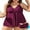 Red, variant on Asoul Plus Size Tankini Swimsuit for Womens Two Piece Bathing Suit Scalloped V Neck Tankini Top with Shorts
