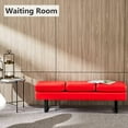 thumbnail image 2 of OmySalon PU Leather Waiting Room Bench, Black/Red/White, 2 of 7