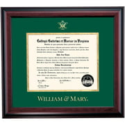OCM Diploma Frame for William & Mary, 17" x 19" Frame, Embossed Hunter Green/Gold Mat
