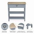 Kinbor Wood Console Table with Drawer and Storage Shelf Accent, Gray ...