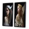 thumbnail image 3 of Designart "Renaissance Angel Celebration of Innocence IV" Fashion Woman Framed Wall Art Set Of 2 - Glam White Framed Wall Art Set Of 2, 3 of 6