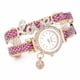 thumbnail image 2 of Reloj de cuarzo para mujer, relojes para mujer, reloj de pulsera para mujer, correa de cuero para mujer, reloj británico con diamantes de agua, paño de cocina de lujo, 2 of 2