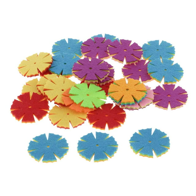 GUOOL 80pcs Snowflake Non-woven Kids Appliques Xmas Party Decorative Sticker