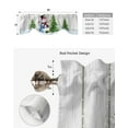 thumbnail image 6 of Snowman Christmas Tree Snowflake Wood Grain Window Curtain Living Room Kitchen Cabinet Tie-up Valance Curtain Rod Pocket Valance, 6 of 6