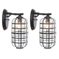 thumbnail image 2 of SAFAVIEH Rigel Modern LED Black Outdoor Wall Sconce (Set of 2), 2 of 8