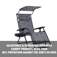 thumbnail image 5 of Bliss Hammocks 33" Wide Zero Gravity Chair W/ Canopy, Drink Tray, & Pillow (Platinum Fern), 5 of 8