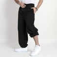 thumbnail image 2 of Ketyyh-chn99 Big and Tall Pants for Men Loose Lightweight Drawstring Yoga Beach Casual Trousers Black,XL, 2 of 5