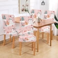 thumbnail image 2 of Yayeee 4 Pack Dining Chair Covers Stretch Parson Chairs Slipcovers Seat Protector, Pink Christmas Snowman, 2 of 6