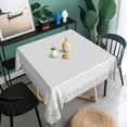 thumbnail image 4 of Nanqianyi 52" Square Multicolor Wildflower Lace Tablecloth,Waterproof Table Cover For Home Kitchen Dining Decoration, 4 of 6
