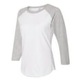 thumbnail image 2 of LAT Women Baseball Fine Jersey Three-Quarter Sleeve Tee Size up to 2XL, 2 of 5