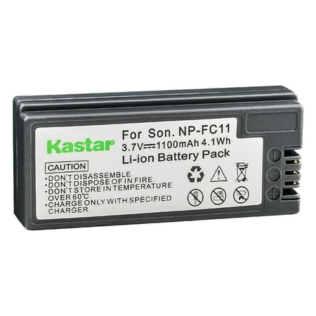 Kastar 1-Pack NP-FC11 Battery 3.7V 1100mAh Replacement for Sony NP-FC11 NP-FC10 Battery  Sony BC-VC10 Charger  Sony Cybershot DSC-P8L  Cybershot DSC-P9 Camera