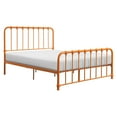 thumbnail image 3 of JERFIT Queen Size Metal Platform Bed Frame with Headboard, Vibrant Orange Finish, All-in-One Box, No Box Spring Needed, 3 of 5