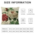 thumbnail image 5 of COMIO Rose Throw Pillow Cover, Blooming Red Rose with Flowers &amp;Green Leaves Pattern Decorative Square Pillowcasesk for Sofa,Couch,Bed. (Red Rose), 5 of 5