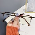 thumbnail image 3 of YAOBAMM Flexible Blue Light Glasses Blue Light Blocking Glasses Unisex Large Frame Half Clear View Strong Hinge Eye Protection Clear Bluelight Glasses Spectacles, 3 of 7