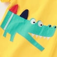 thumbnail image 4 of HILEELANG Toddler Boy Summer Short Sets Outfits Cotton CrewNeck Yellow Crocodile Short Sleeve Playwear Sets 5T, 4 of 4