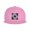 Pink, variant on Flat Bill Visor Classic Snapback Hat Rotational Motion Illusion Psychedelic Adjustable Baseball Cap for Men Women Navy Blue
