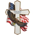 thumbnail image 2 of God Bless America Cross: Soaring Eagle, Hang on The Wall, 2 of 2