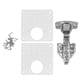 thumbnail image 1 of Uadme Placa De Reparación De Bisagras, Juego De Accesorios De Mantenimiento De Acero Inoxidable para Gabinete De Puerta, 1 of 8