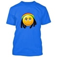 thumbnail image 2 of Funny Mens Smoking Funny Emoji Printed Design T-Shirt Short Sleeve T-Shirt Soft and Comfy Shirt, Lightweight Shirt Color Royal Blue Tee Large, 2 of 3