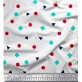 thumbnail image 1 of Soimoi Japan Crepe Satin Fabric Square,Dot & Triangle Geometric Print Sewing Fabric Yard 42 Inch Wide, 1 of 3
