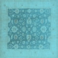 thumbnail image 1 of Ahgly Company Machine Washable Indoor Square Oriental Light Blue Traditional Area Rugs, 3' Square, 1 of 4