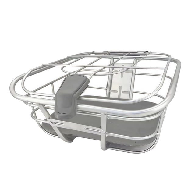 Almencla Electric Bike Front Basket Bicycle Storage Basket for Riding Biking Shopping silver