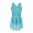 thumbnail image 2 of CHICTRY Kids Girls Ballet Lyrical Dance Leotard Glittery Rhinestones Sleeveless Figure Skating Dress Blue Green 8, 2 of 7