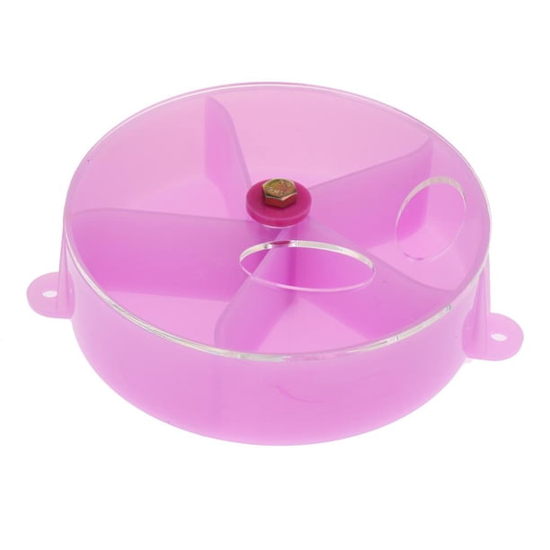 Cuenco de para cuenco de alimentación de pájaros del de cinco compartimientos, recipiente de comida ningún - Púrpura, 13x3.7cm Yinane Alimentador de loros de aves de mascota